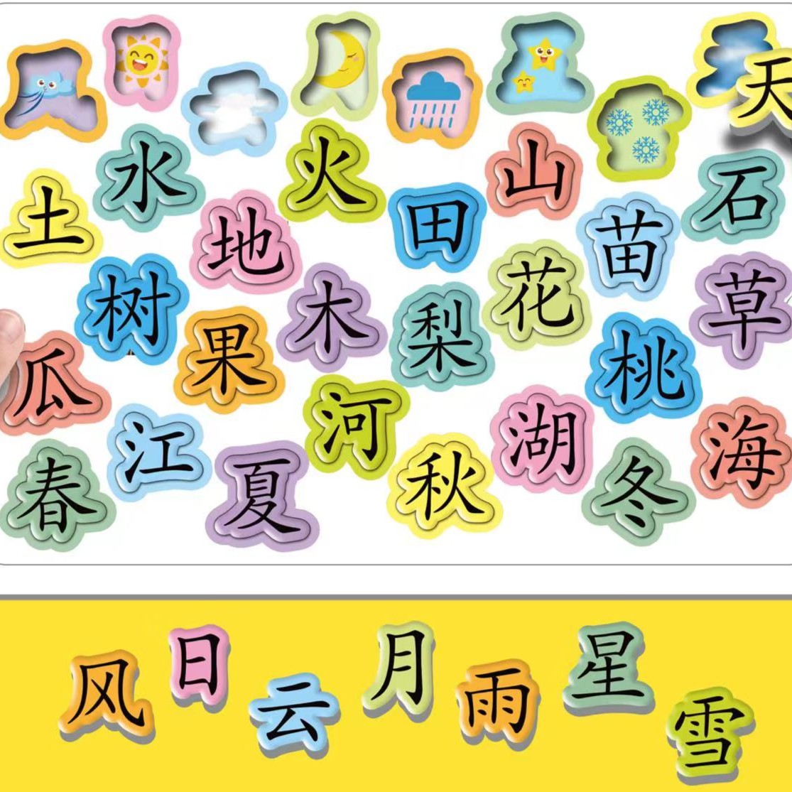宝宝识字拼图进阶识字卡片3到6岁幼儿早教益智玩具识字神器X