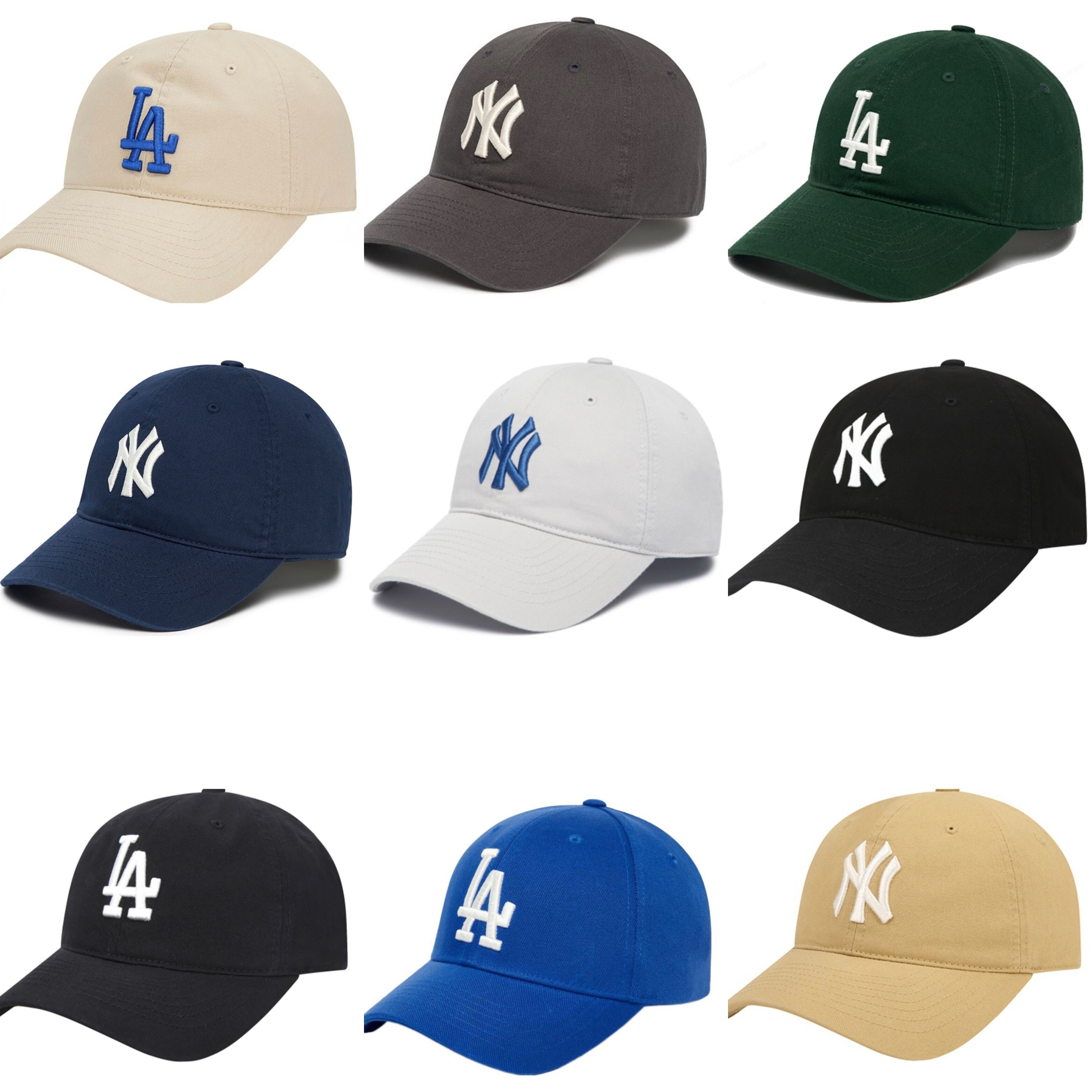 MLB 春季新款大标棒球帽运动帽时尚鸭舌帽  3ACP6601N 小白