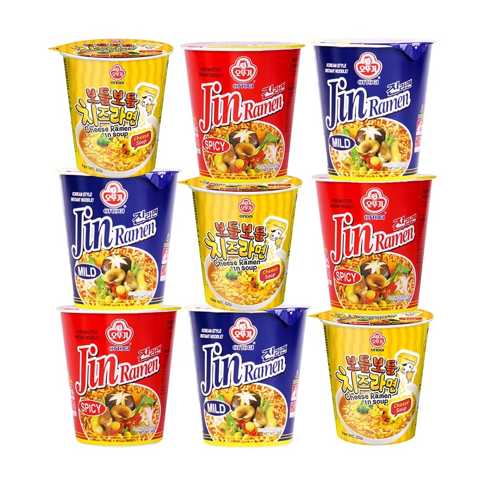 不倒翁芝士杯面碗面韩式金拉面桶装泡面方便速食拉面韩国62g/65g