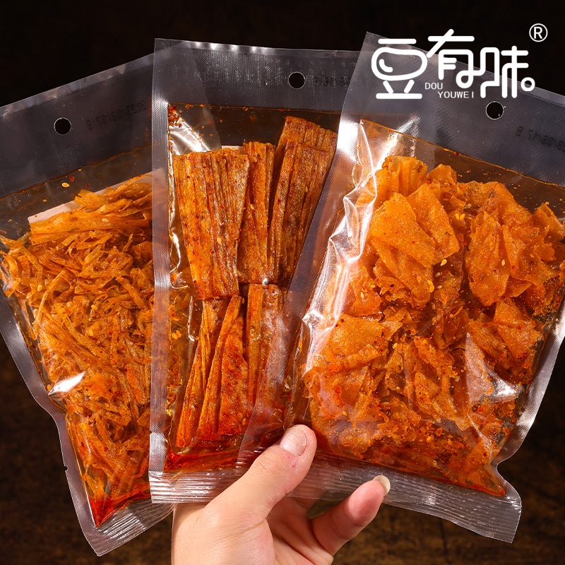 【15.9抢3袋】豆有味豆皮豆丝豆卷辣条零食麻辣酥脆辣片儿时怀旧