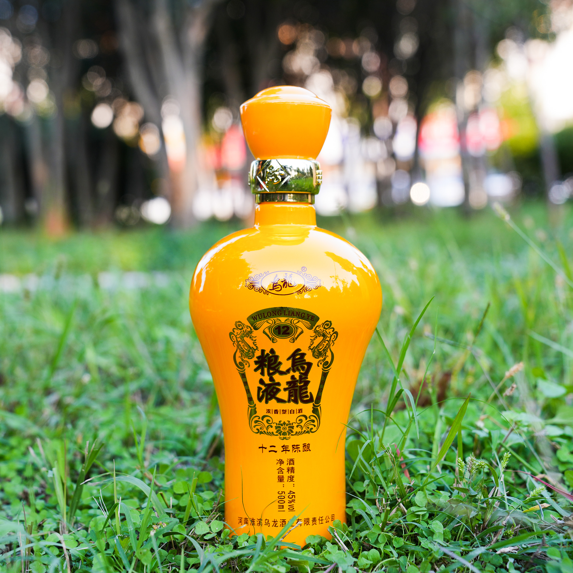 乌龙粮液十二年陈酿浓香纯粮酿造 送礼自饮 河南淮滨酒45度500ml