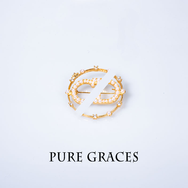 铜合金仿珍珠胸针 1072D时尚气质百搭简约古风小众高级感别针配饰