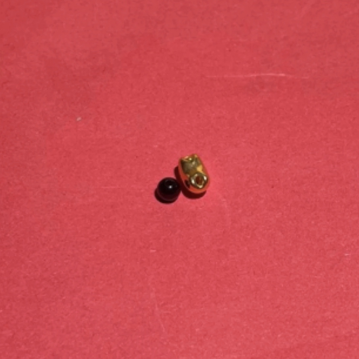 【朱哥专属】足金999相思发财豆石榴石DIY多样性发货DYYS0178