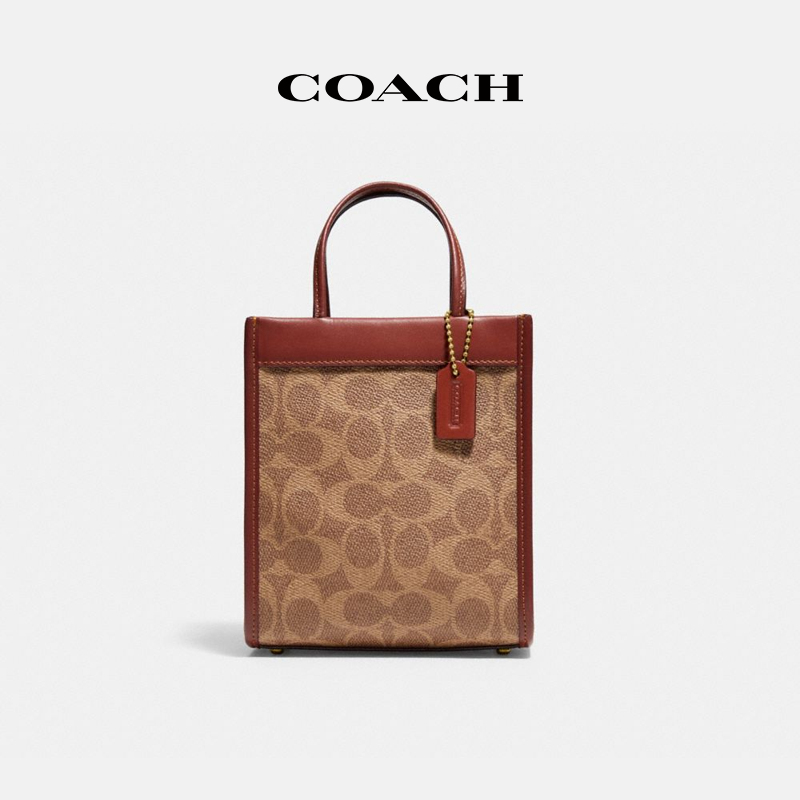 【然厚专属】COACH/蔻驰 女士经典迷你CASHIN托特包单肩包