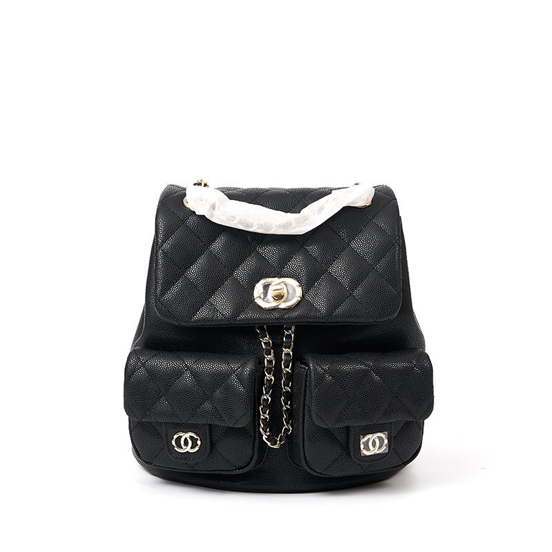 【顺琦手袋】Jellyaomos时尚百搭精致小香风通勤鱼子酱真皮双肩包