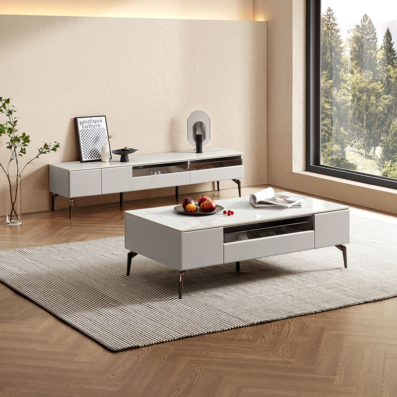 【双十一家装节】顾家家居KUKAHOME茶几电视柜组岩板PT7115达