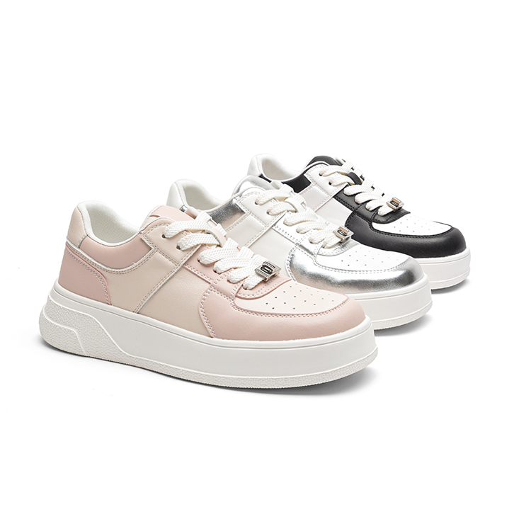 Toomanyshoes女鞋24新款搭积木休闲运动鞋时尚潮流厚底方头板鞋