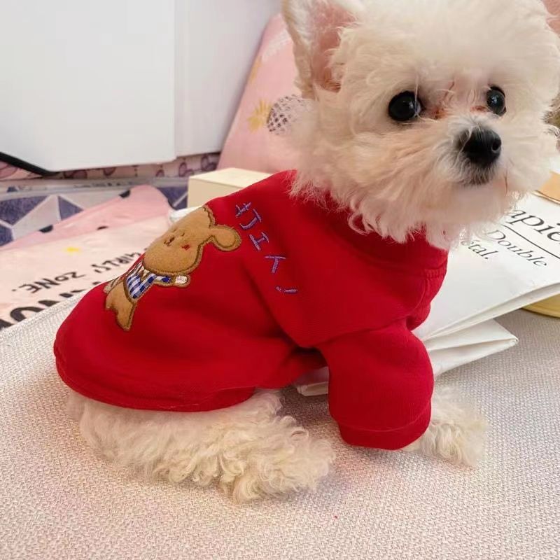 加绒宠物衣服泰迪博美猫咪比熊狗狗春秋冬装厚款幼犬搞笑可爱卫衣