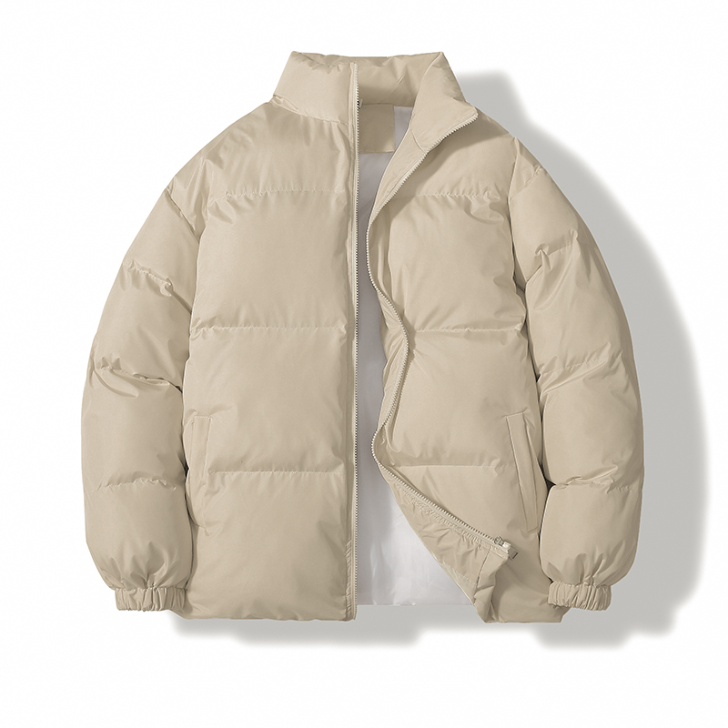 拉夏贝尔棉服女2023年新款超保暖加厚面包服休闲立领短款冬季外套