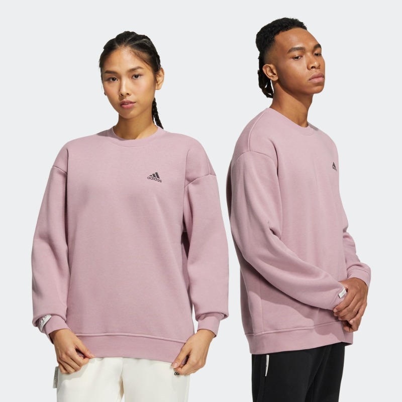 阿迪达斯官网 男女加绒加厚运动休闲圆领套头卫衣adidas IB2715