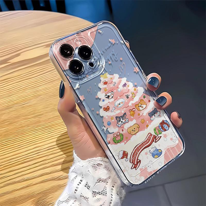 ins小狗圣诞树适用苹果14promax手机壳iPhone13潮款11/12新款15软