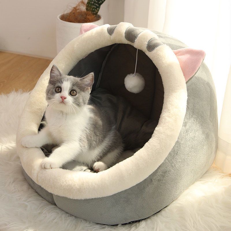 半封闭猫窝宠物四季保暖猫窝冬季窝狗窝四季用品封闭式猫床可拆洗