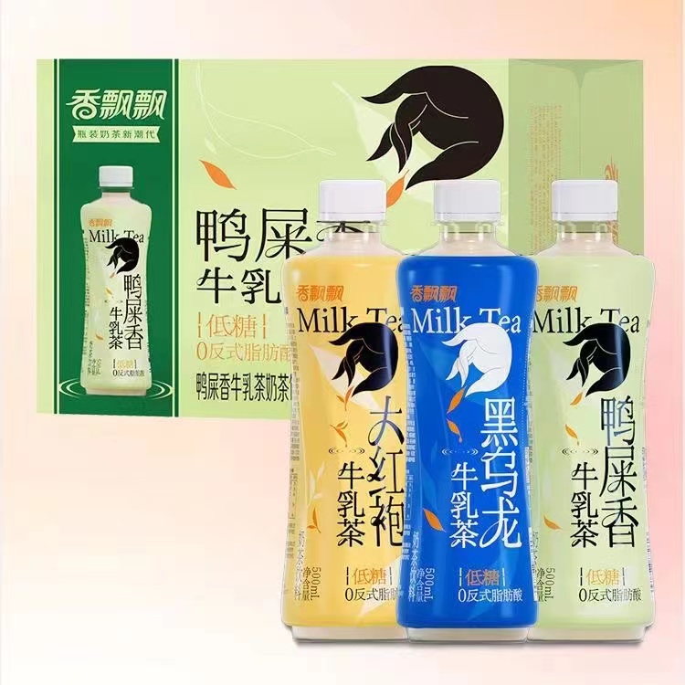 【5瓶】香/飘/飘牛乳茶低糖奶茶饮料鸭屎大红袍黑乌龙混搭组合500ml