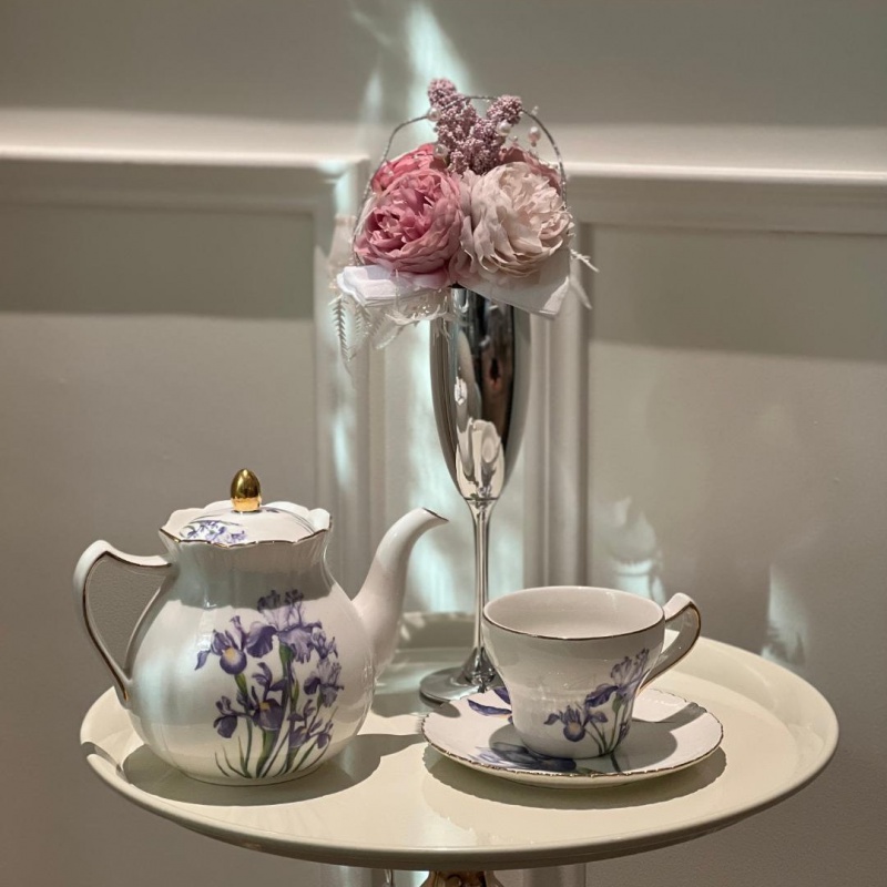 酒杯花瓶摆件客厅餐桌茶几插花家居轻奢假花仿真花摆设高级感精致