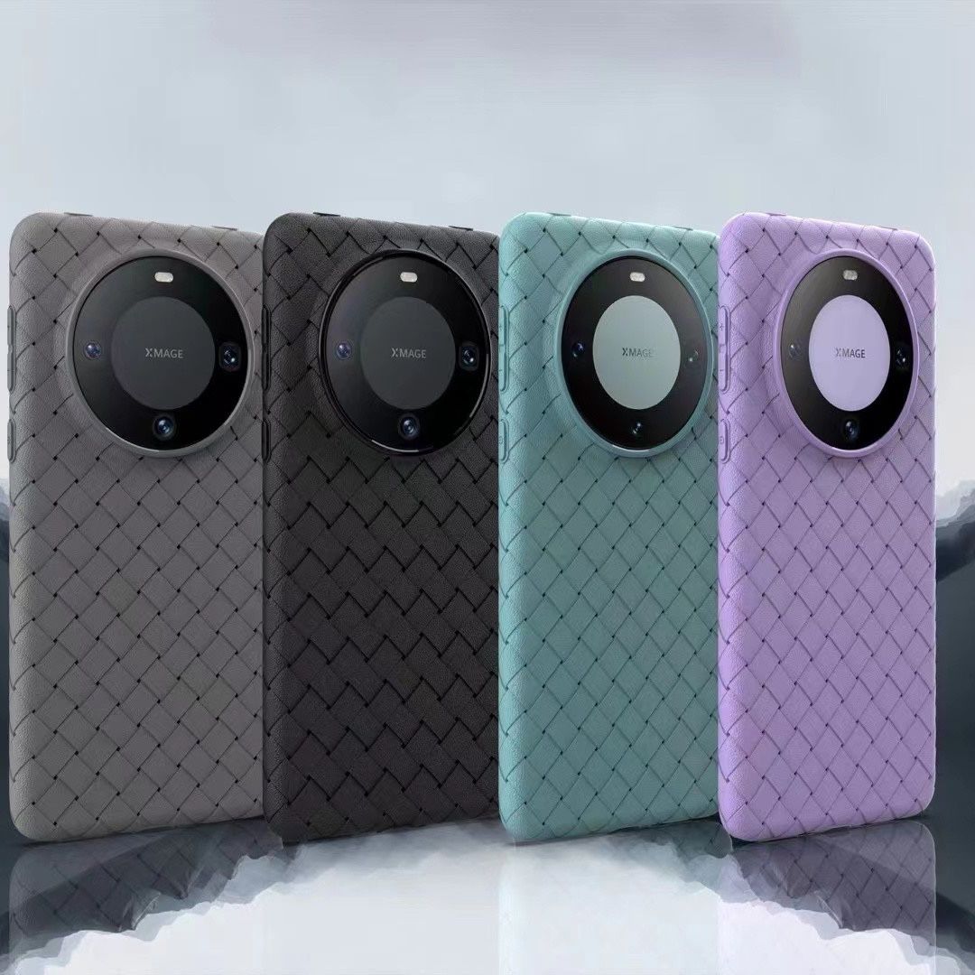 适用华为Mate60Pro编织手机壳Mate60软壳全包Mate60Pro散热手机壳