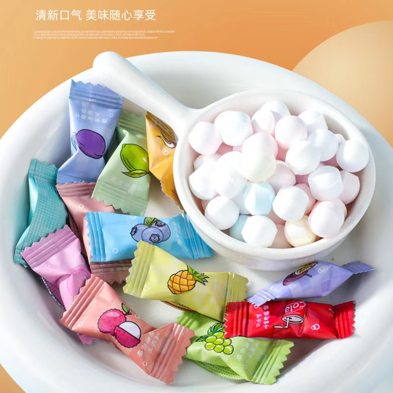 网红水果味薄荷糖清新口气散装军训低血口气清新糖混合口味摆盘糖