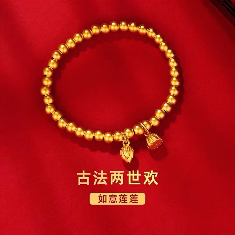 【粉丝专享】古法两世欢手串圆珠手链磨砂ins—S27-时髦好物