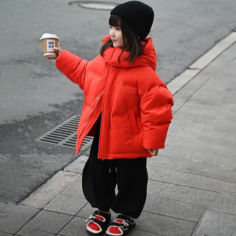 儿童棉服男女童2023冬季新款韩版年服时尚洋气爆款中童外套保暖款