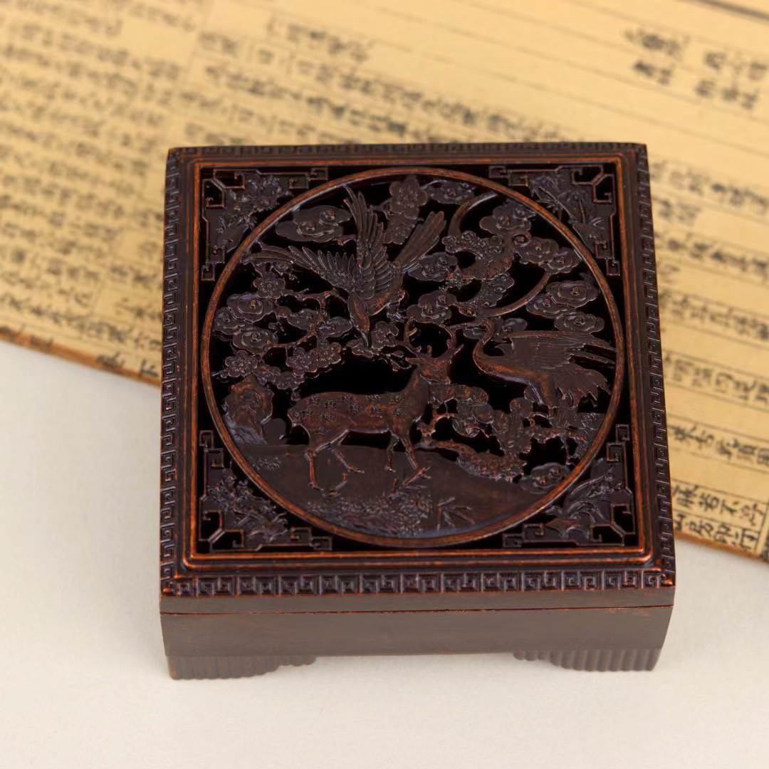 苏制红铜色梅花四方炉（4小时)