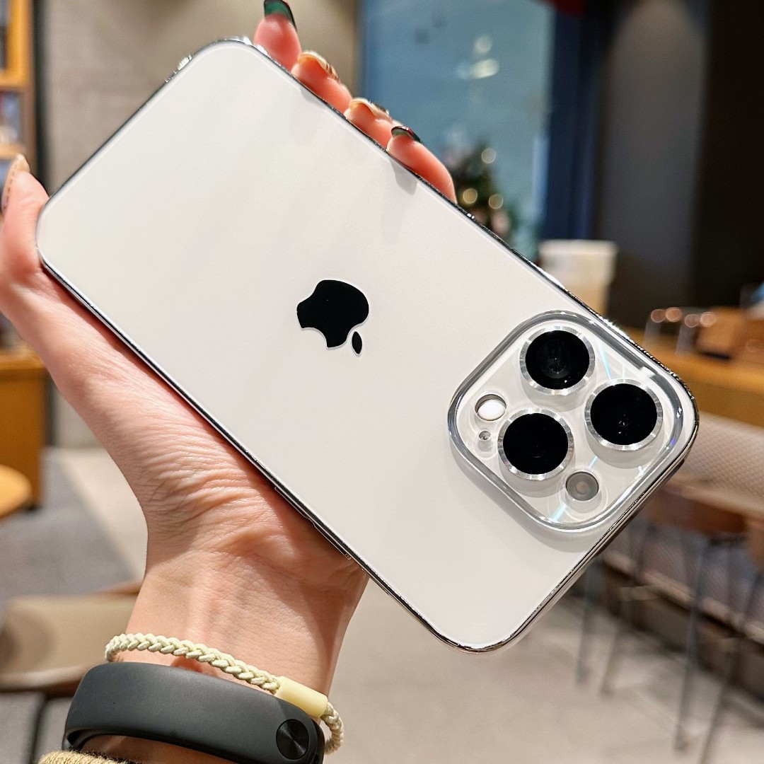 苹果15/14/13/12镜头全包镭射护镜电镀磨砂iPhone14promax手机壳