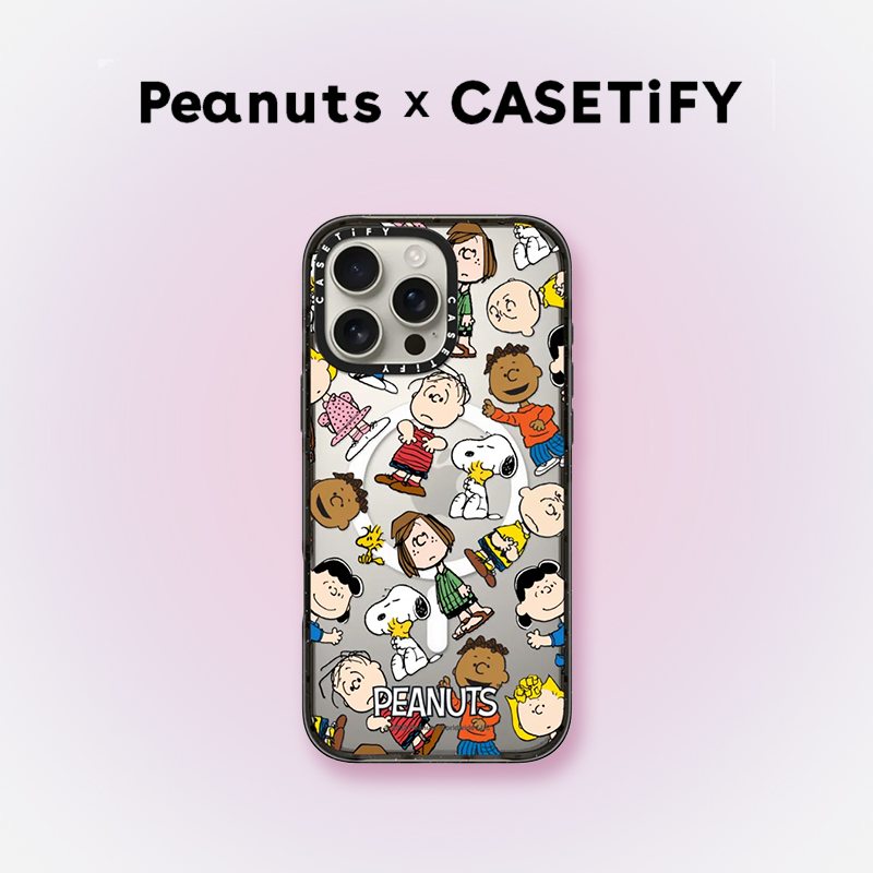 Peanuts x CASETiFY联名系列 史努比贴纸满印手机壳 适用iPhone16