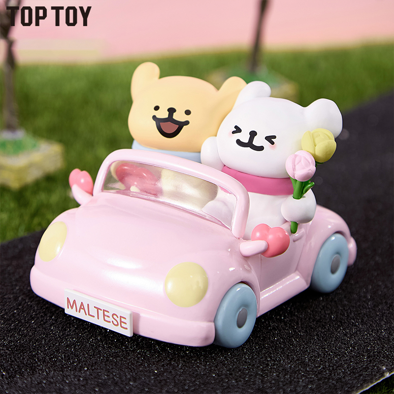 TOPTOY线条小狗“欢乐郊游“系列盲盒公仔正版桌面车载摆件女生礼物