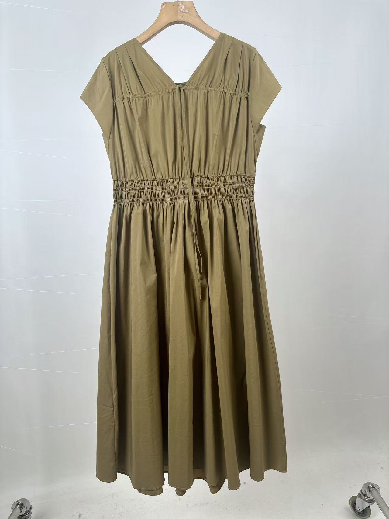 【JX2093咖色气质裙】麦多多专属2025时尚百搭洋气夏季中长款连衣裙