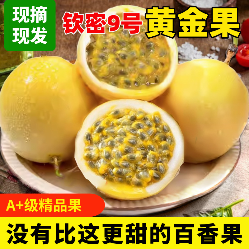 【果园直发】正宗钦蜜9号新鲜黄金百香果香甜多汁现摘鲜果应季水果5