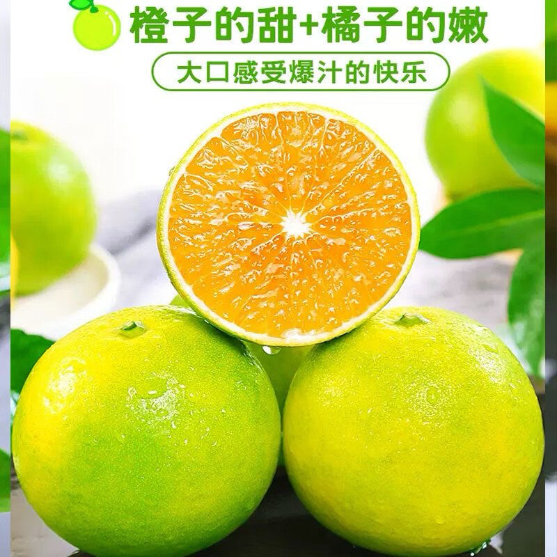 【纤果有约】云南玉溪哀牢山绿皮冰糖橙清甜口感新鲜采摘发货