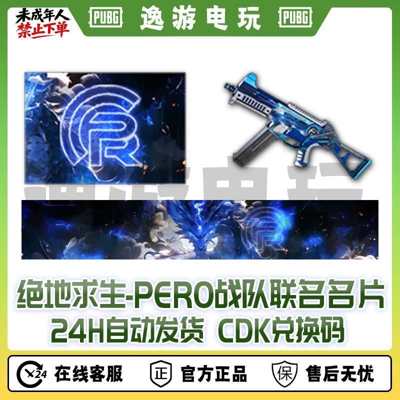 steam绝地求生PUBG皮肤PeRo战队联名动态名片CDK兑换码