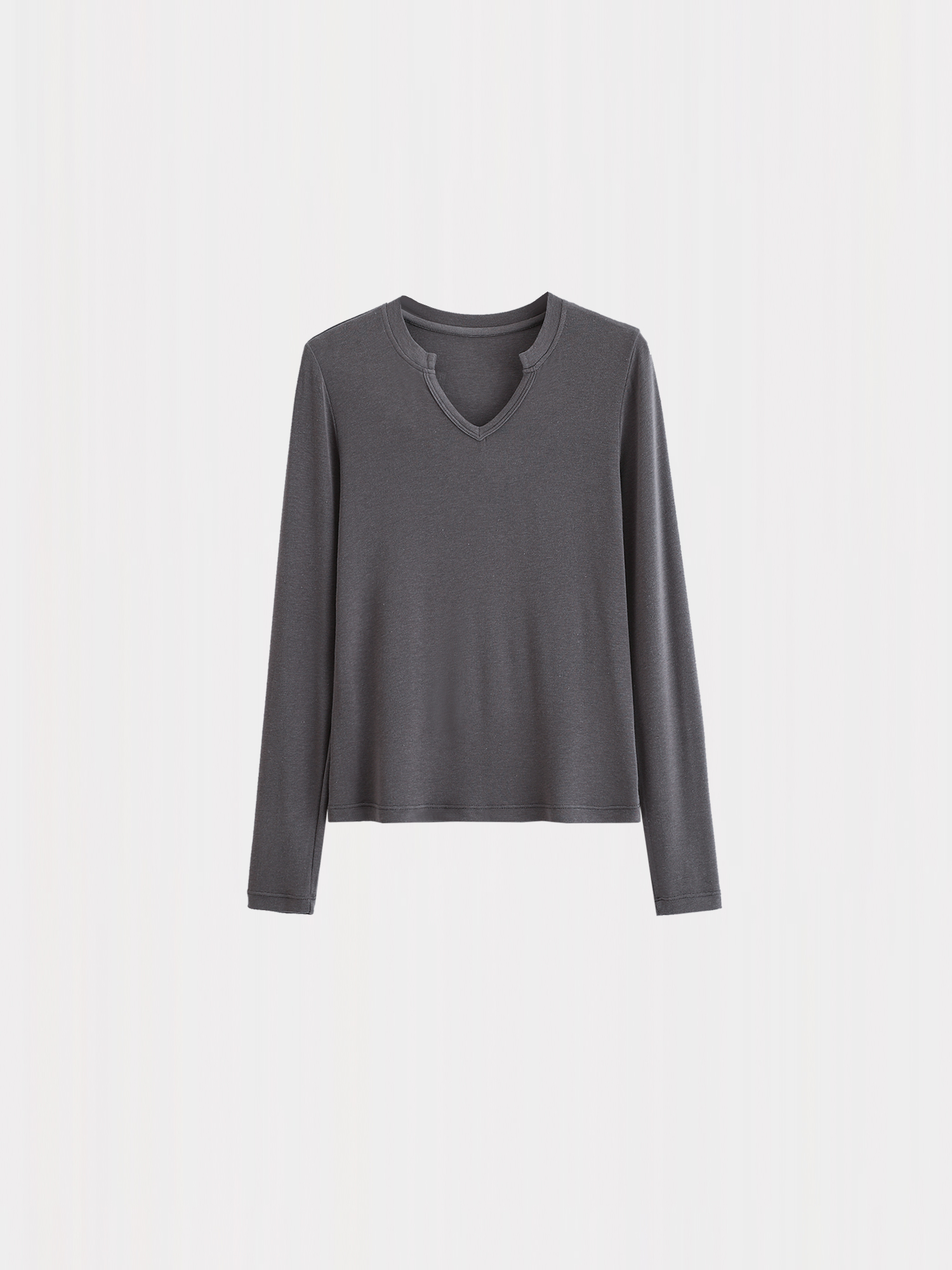 秋冬高端醋酸羊毛三角领打底衫014