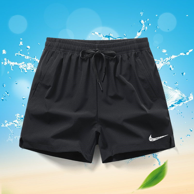 运动三分裤跑步透气短裤速干系带男运动短裤外穿大码宽松男女同款