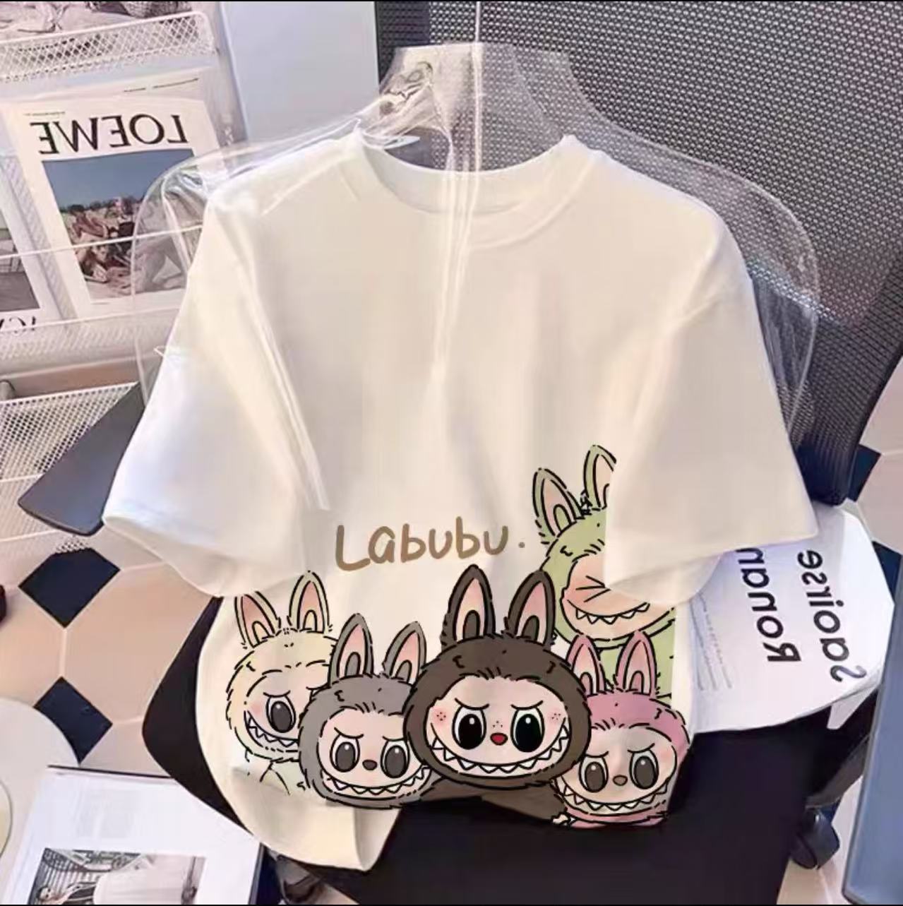 【现货】2025韩版~momo家族女童夏季时尚卡通印花百搭短袖T恤9808