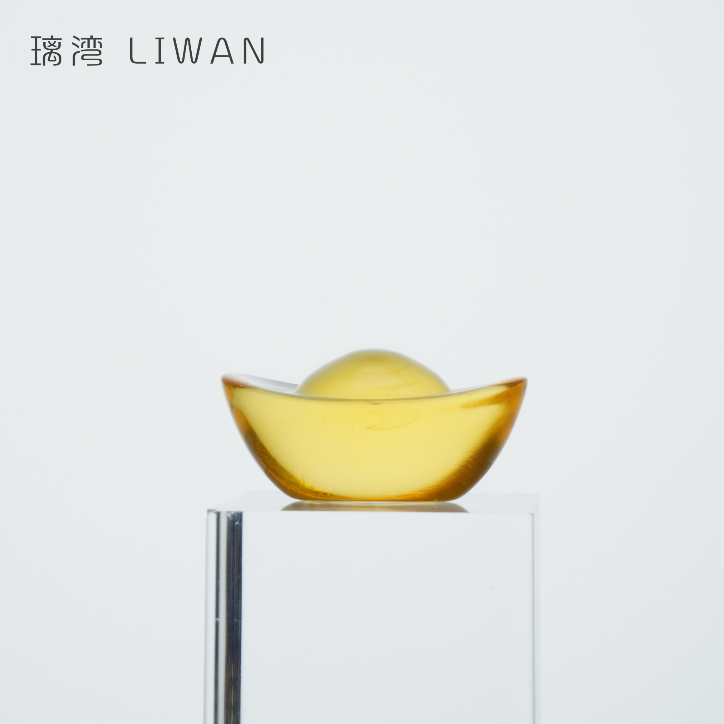 3.5厘米黄水晶摆件鱼缸造景茶宠摆件