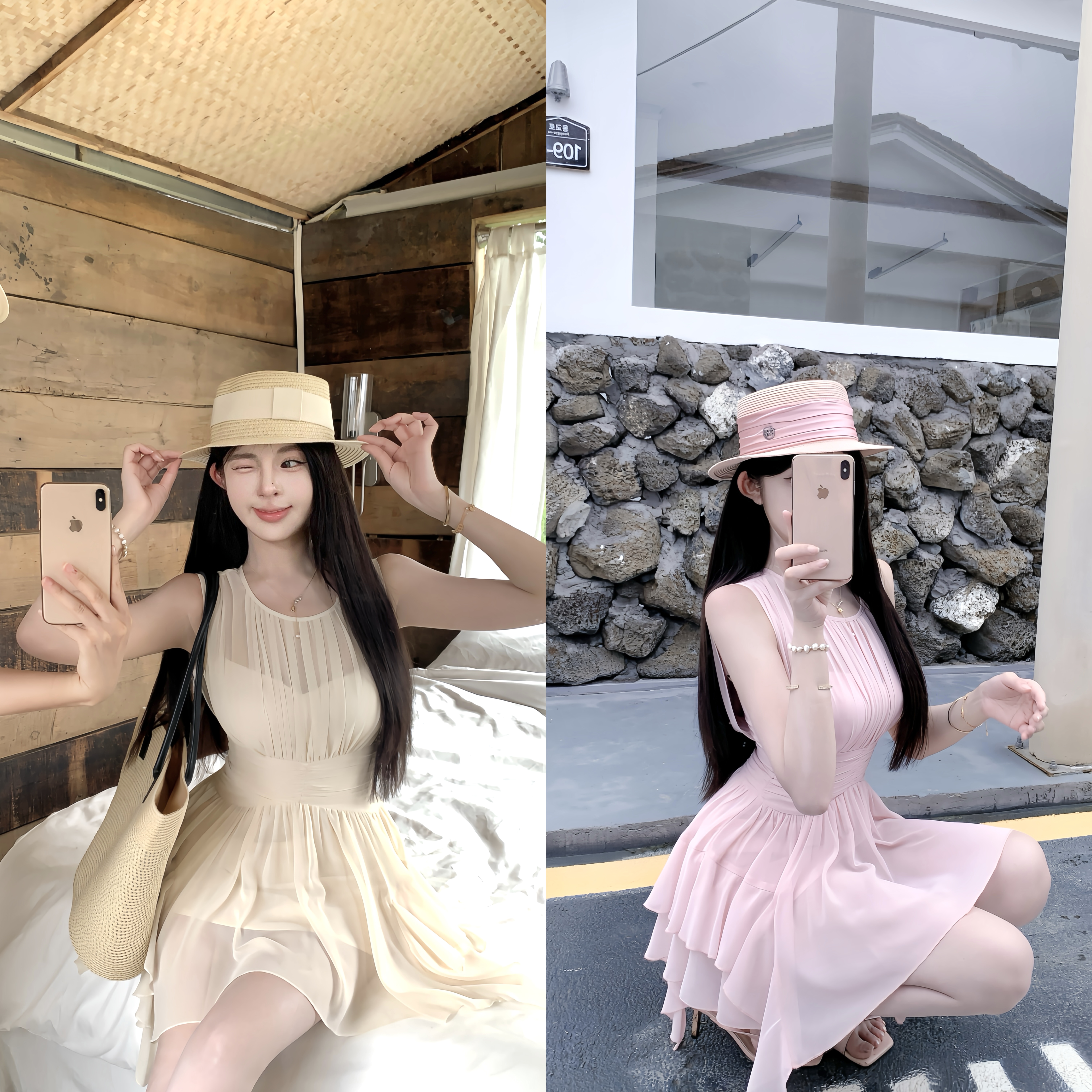 天鹅er 【高智韩女】显瘦性感小众ins风连衣裙E25Q1507