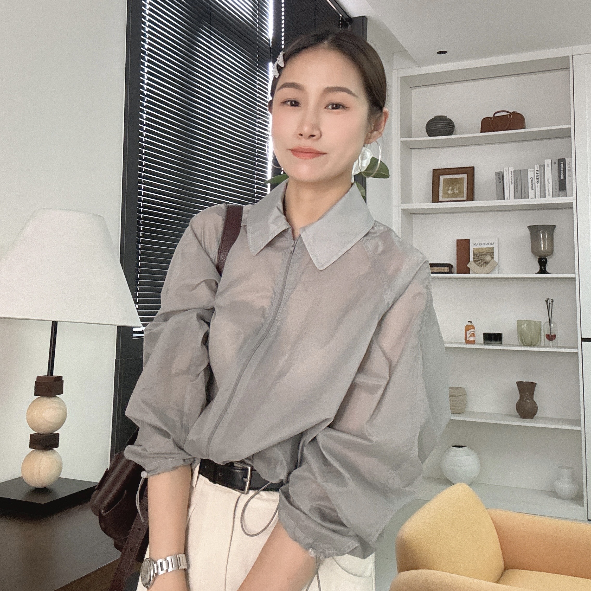 【丽姐女装】短夹克防晒衣｜英姿 干净利落紫外线防晒外套W81078