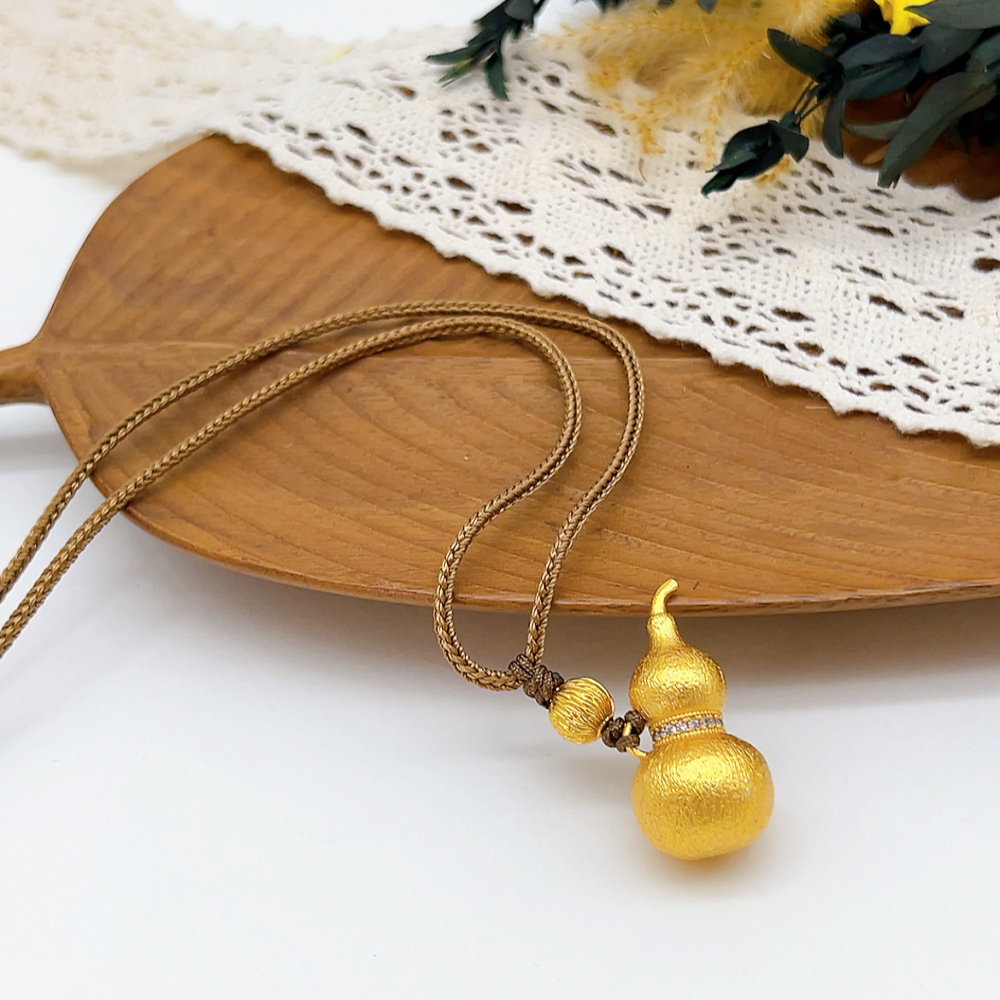 铜合金布艺项链 02631 好啊商店 葫芦编绳项链 长度78cm左右