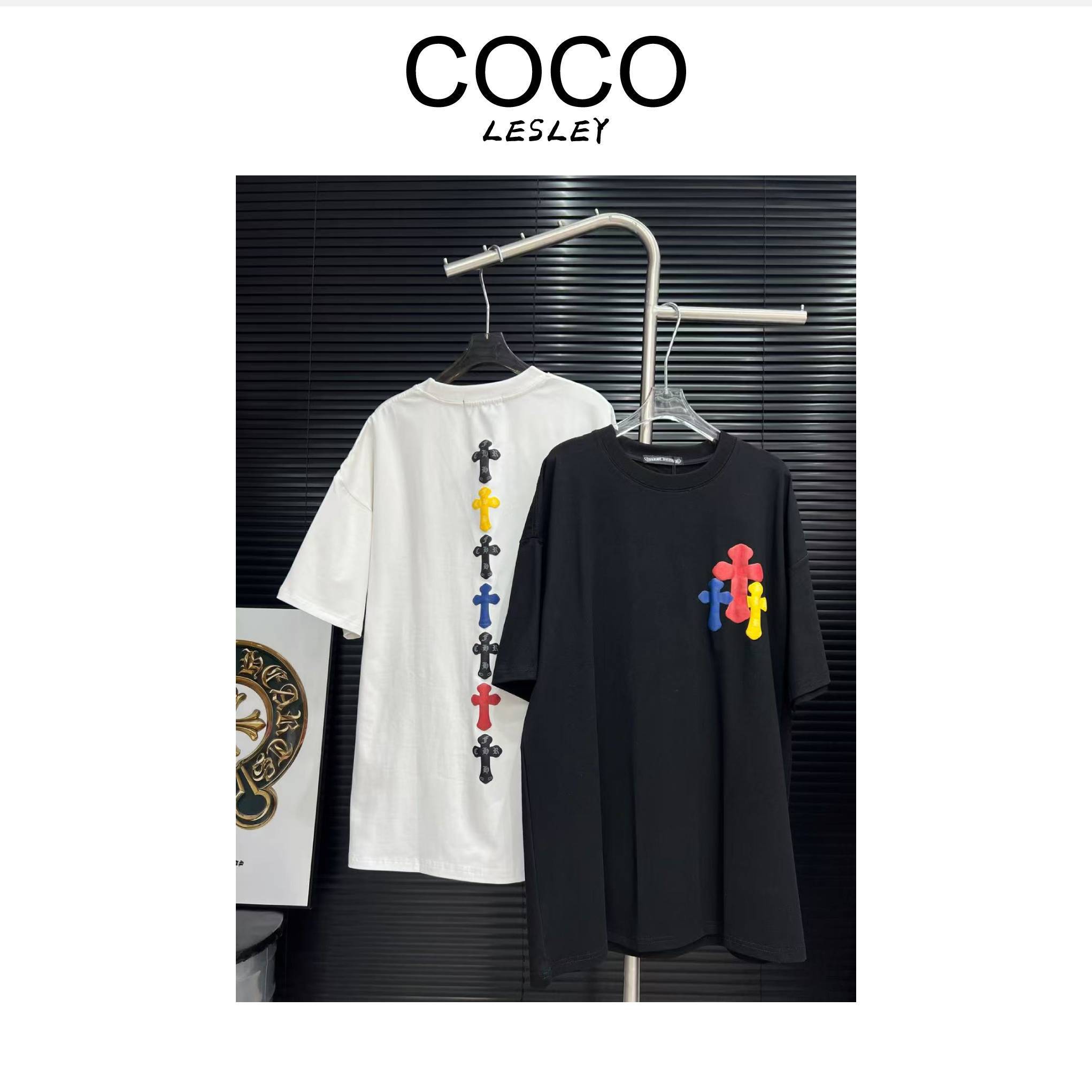 【CoCoLesly】夏天新款宽松印花百搭短袖-X0050