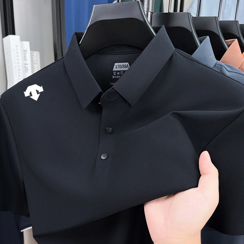 【海外撤柜】轻奢男士翻领polo衫速干吸汗全无痕舒适百搭短袖T恤