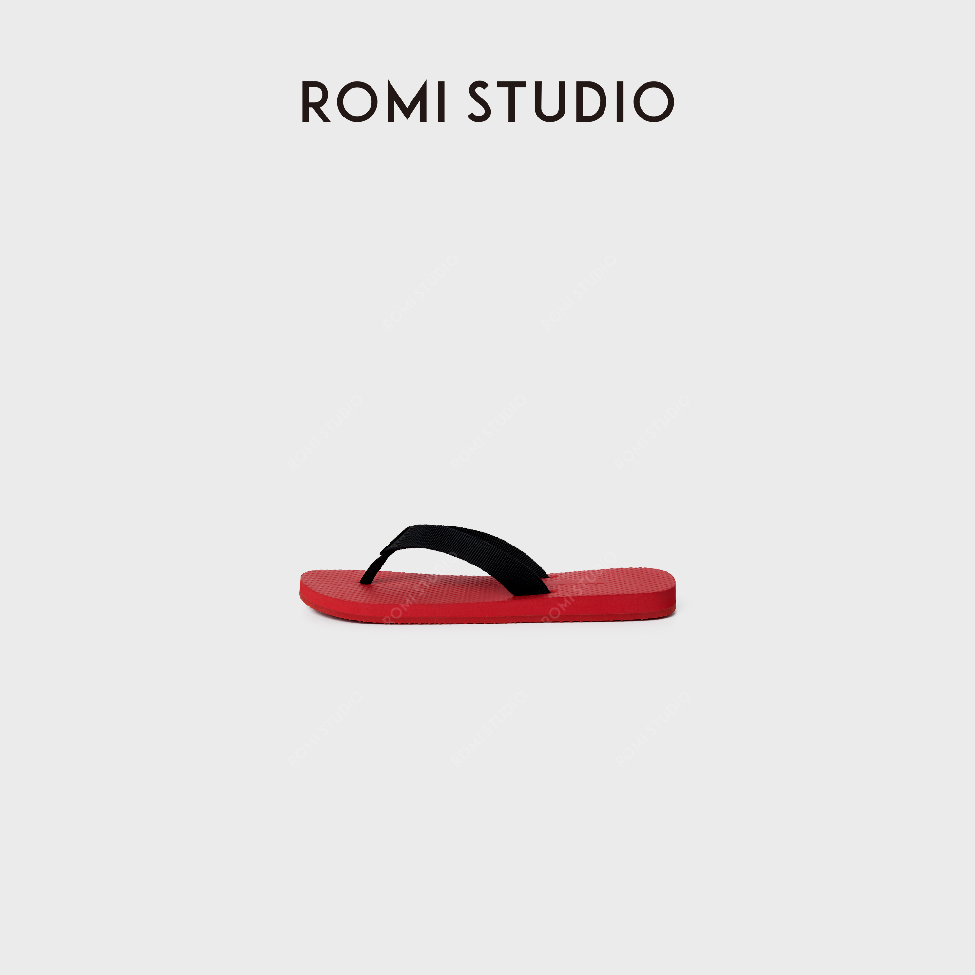 ROMI STUDIO“夏日漫步”撞色平底休闲夹趾女士人字拖鞋 RWCRP32908
