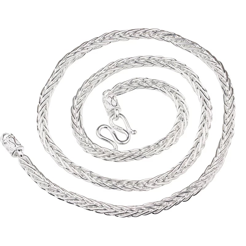 合金亚克力项链 时尚酷感银白蛇骨项链