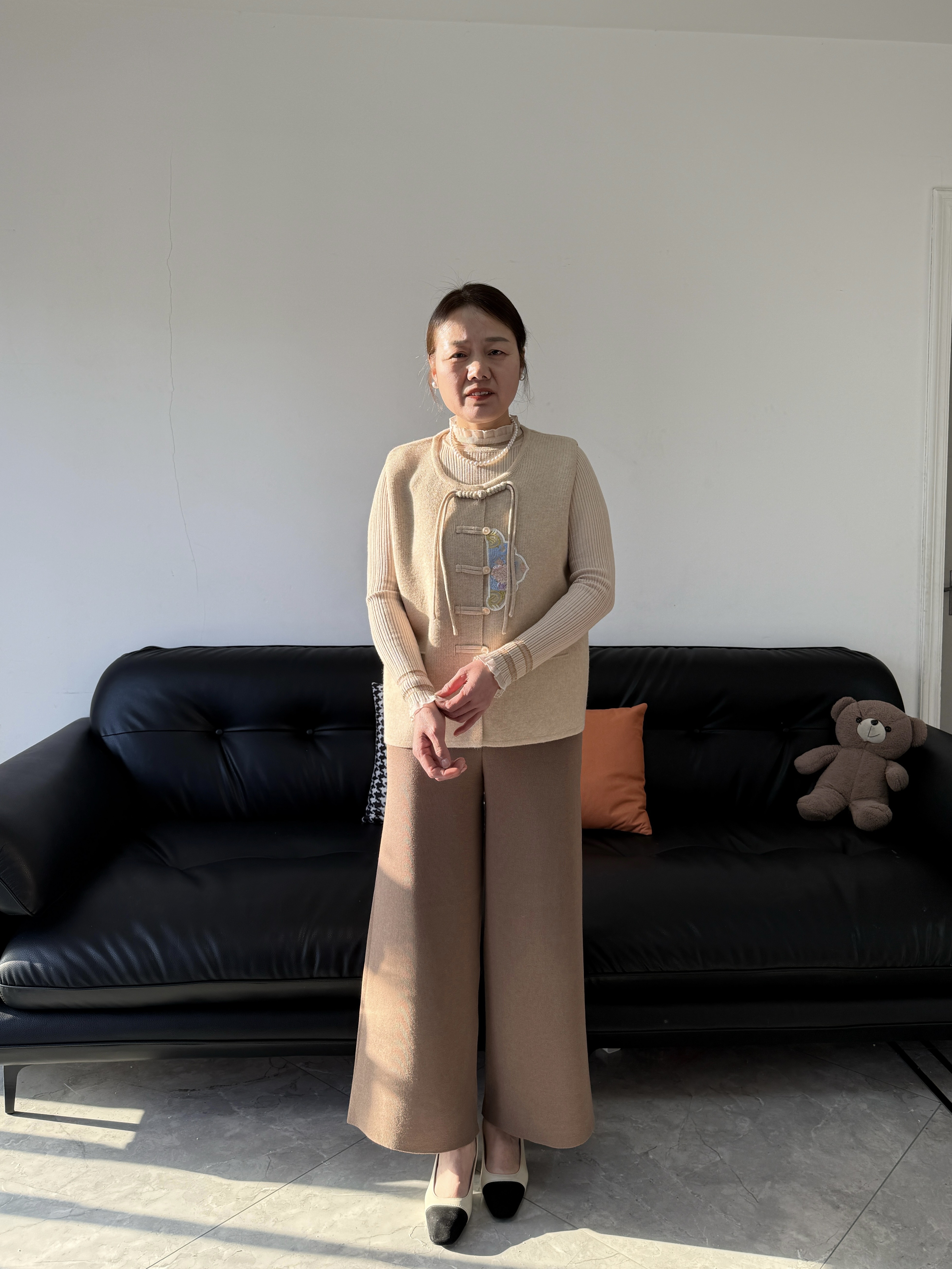 新中式妈妈装新中式套装妈妈春装国风上衣时尚三件套中老年女装早春外套马甲