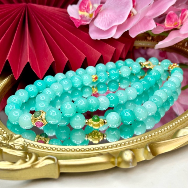 【正品保障】A002项链天蓝百搭满色爆款设计款时尚饰品（多样性发