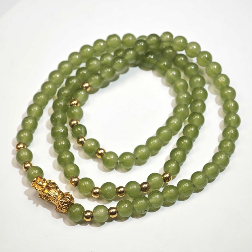 【萝卜珠宝】L040-杨指绿精美项链-多样性发其一