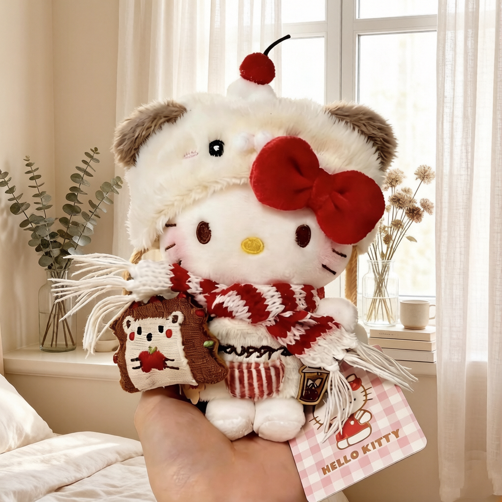 正版HelloKitty毛绒小狗可爱风挂件玩偶钥匙扣闺蜜三丽鸥毛绒包挂