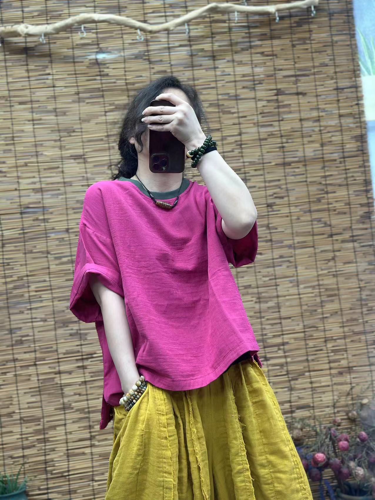 HY   双纱领子撞色T恤