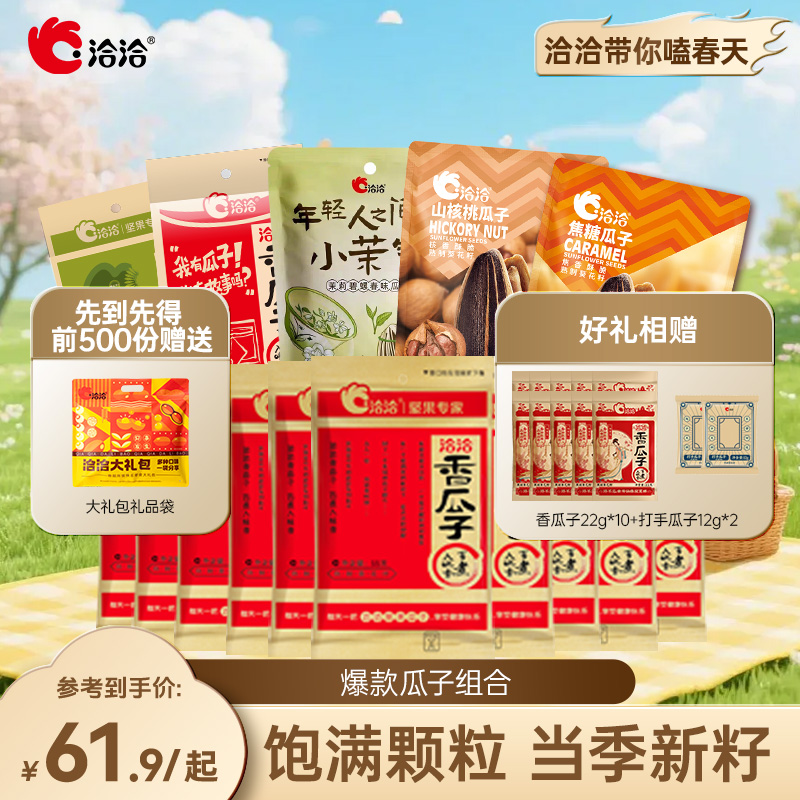 【27包】洽洽风味香瓜子焦糖山核桃碧螺春炒货坚果办公休闲零食瓜子商品图