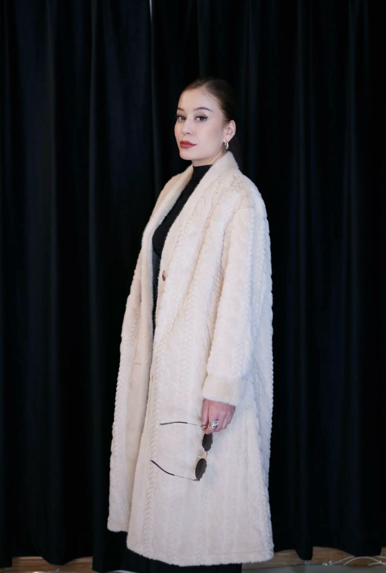 新疆包邮2024爆款百搭小金扣毛呢夹克领大衣（DILA专属）