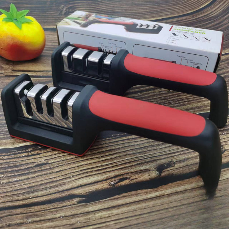 家用磨刀钨钢多功能磨刀石四段家用菜刀器不锈钢磨刀棒器磨刀器工