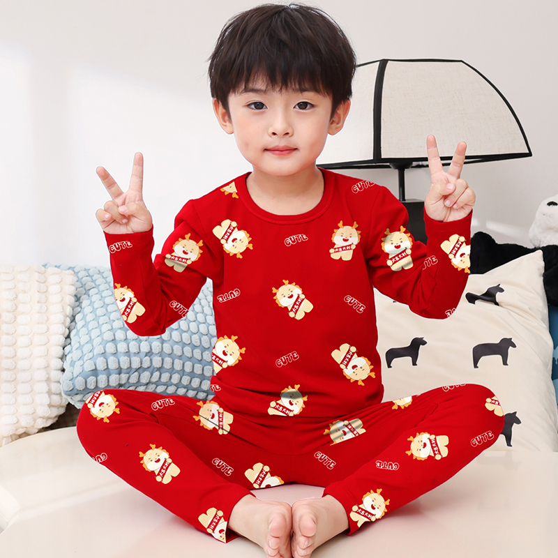 男童秋衣秋裤秋冬季儿童秋衣套装纯棉内衣宝宝睡衣大童新款家居服